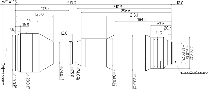 ZXCA16K-72.7-M72-AL 结构图