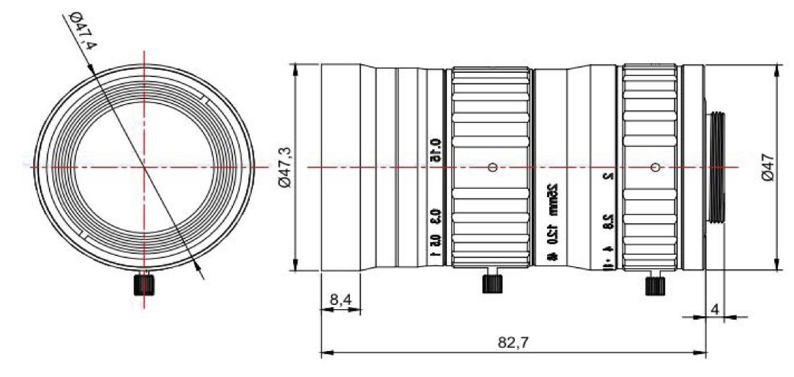 ZXJ-H2520-12MP 产品尺寸