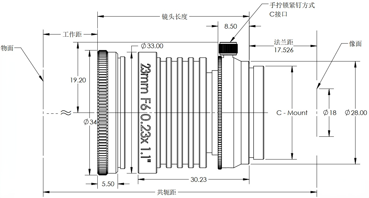 ZXJ-2360-0.23X 产品尺寸