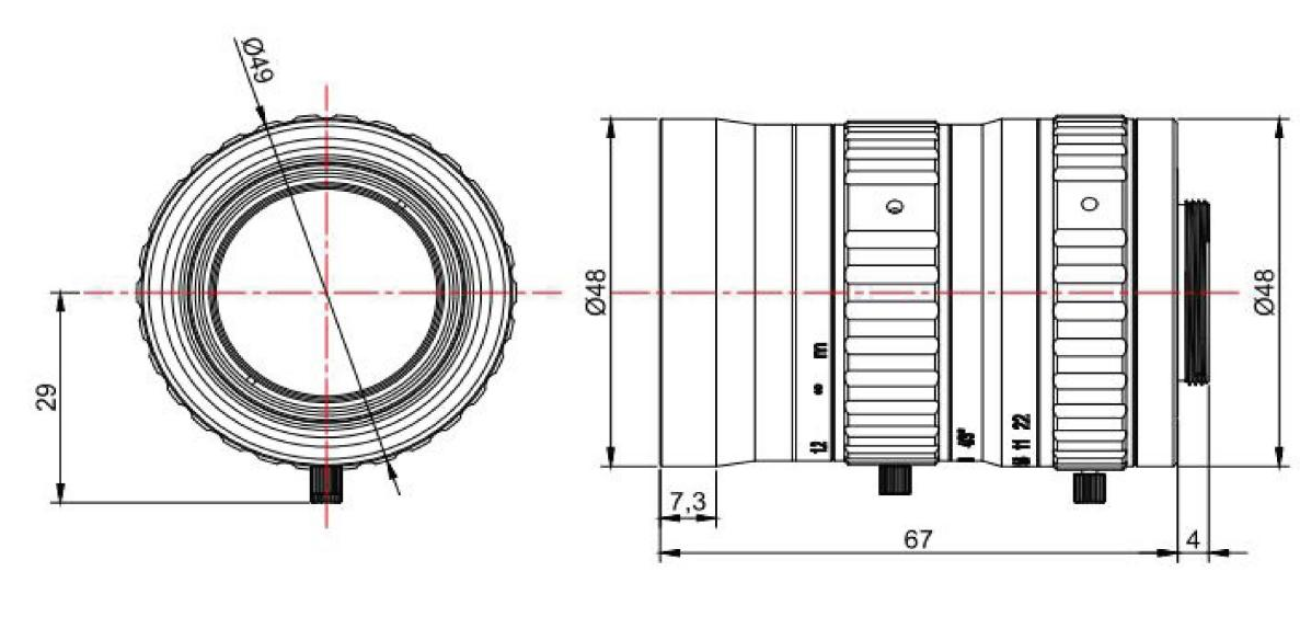 ZXJ-H5020-12MP 产品尺寸
