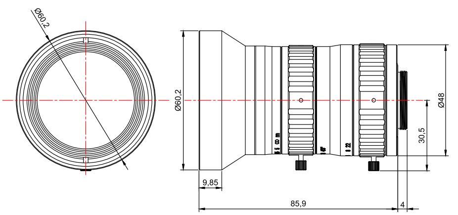 ZXJ-H1620-12MP 产品尺寸