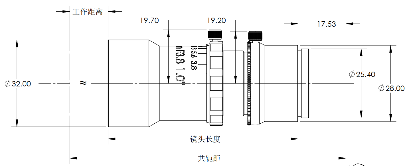 ZXJ-7538-20MP 产品尺寸