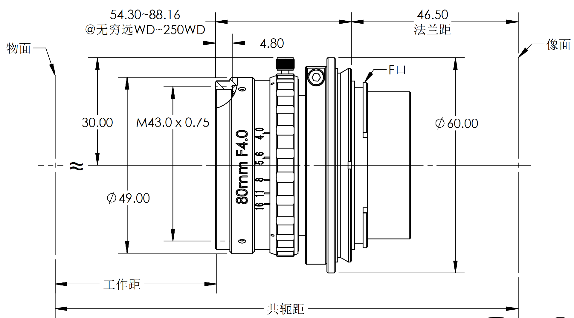ZXJ-LS8040 产品尺寸